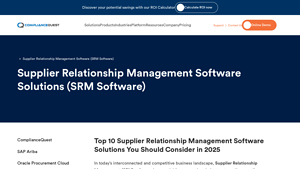 ComplianceQuest - Supplier Relationship Management Software