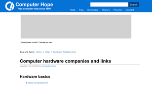 Computer Hope - Comprehensive Hardware Resources
