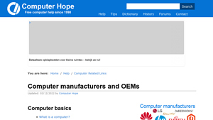 Computer Manufacturers - Key OEMs