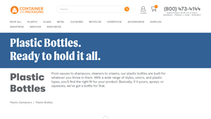 Container & Packaging - Plastic Bottles