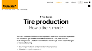 Continental - Tire Production Process