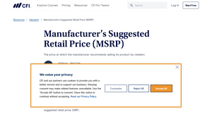 Corporate Finance Institute - MSRP Explained