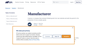 Manufacturer - Finished Goods Production