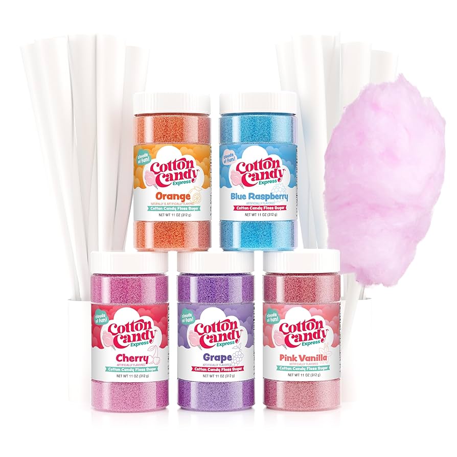 A stock image illustrating cotton candy supplies concepts