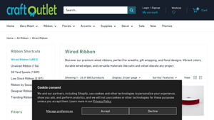 Craft Outlet - Wired Ribbon Collection