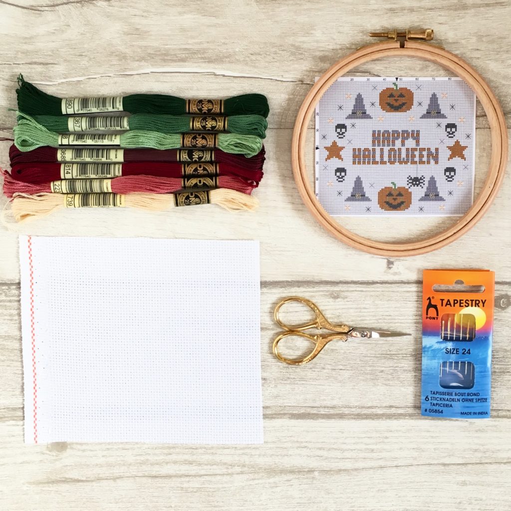 A stock image illustrating cross stitch supplies online concepts