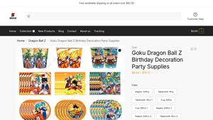 DBZ Gear - Goku Dragon Ball Z Party Supplies