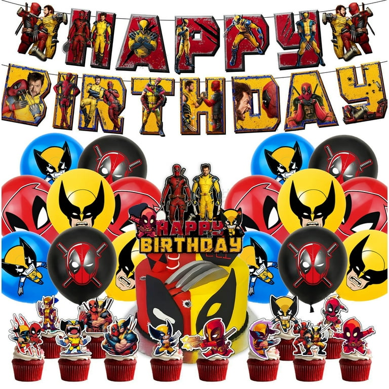 A stock image illustrating deadpool party supplies concepts