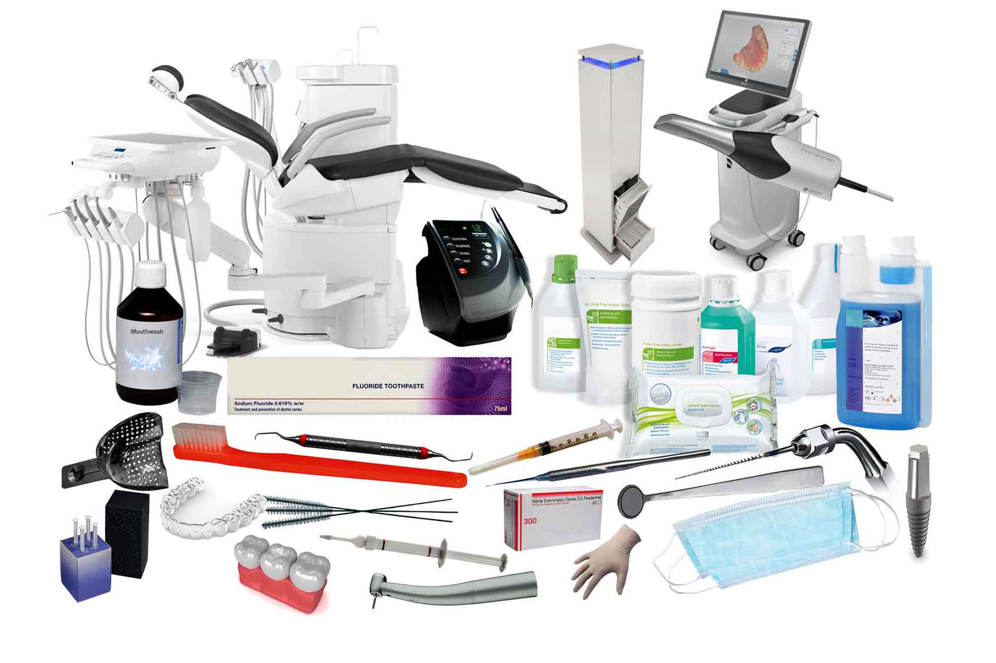 A stock image illustrating dental supplies concepts
