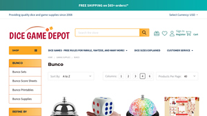 Dice Game Depot - Bunco Game Kits and Supplies