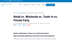 Diminished Value - Vehicle Pricing Categories