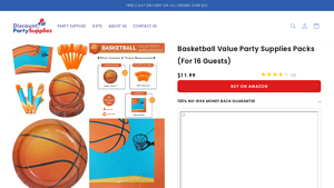 Discount Party Supplies - Basketball Value Packs