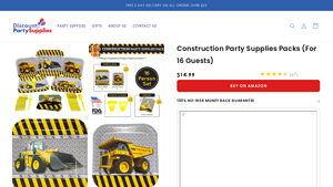 Discount Party Supplies - Construction Party Standard Packs