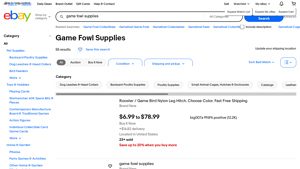 eBay - Game Fowl Supplies