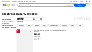One Direction - Party Supplies