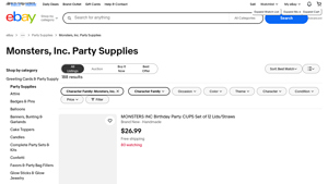 Disney - Vintage Monsters, Inc. Party Supplies