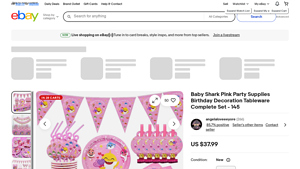Baby Shark - Pink Party Supplies Set