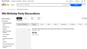 eBay - 18th Birthday Party Decorations
