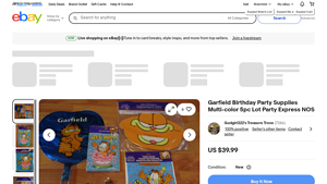 Garfield - Birthday Party Supplies 5pc Lot