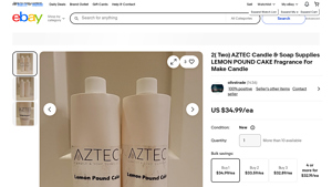 Candlemak - AZTEC Candle & Soap Supplies LEMON POUND CAKE Fragrance