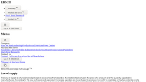 EBSCO - Law of Supply Insights