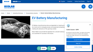 Ecolab - Thermal Management Solutions for EV Battery Manufacturing