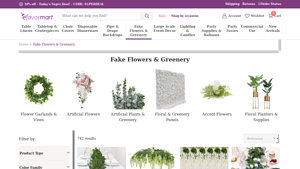 eFavormart - Real Touch Green Artificial Silk Rose Leaf Table Garland