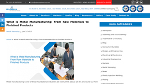 Eigen Engineering - Key Metal Manufacturing Products