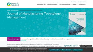 Emerald Publishing - Journal of Manufacturing Technology Management