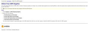 Endicia - USPS Shipping Supplies