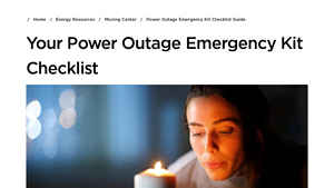 Energy Harbor - Power Outage Emergency Kit Checklist
