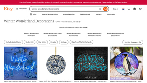 Etsy - Winter Wonderland Decorations