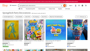 Etsy - SpongeBob Party Decorations