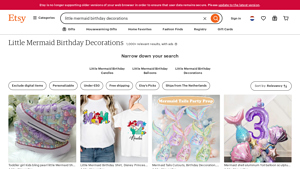 Etsy - Little Mermaid Birthday Decorations