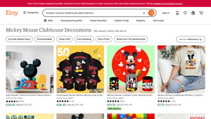 Etsy - Mickey Theme 1st Birthday Party Supplies