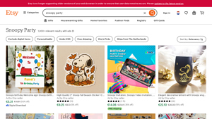 Etsy - Snoopy Party Essentials
