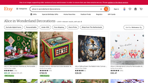Etsy - Alice in Wonderland Decorations