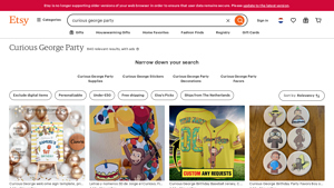 Curious George - Happy Birthday Banner
