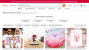 Etsy - Minnie Mouse Party Products