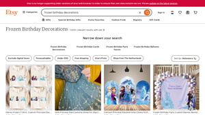 Etsy - Frozen Birthday Decorations