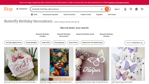 Etsy - Butterfly Birthday Decorations