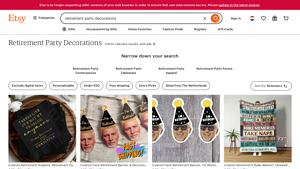 Etsy - Retirement Party Decorations