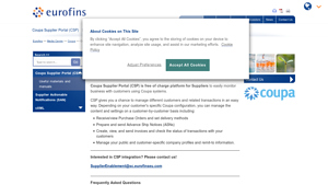 Eurofins - Coupa Supplier Portal