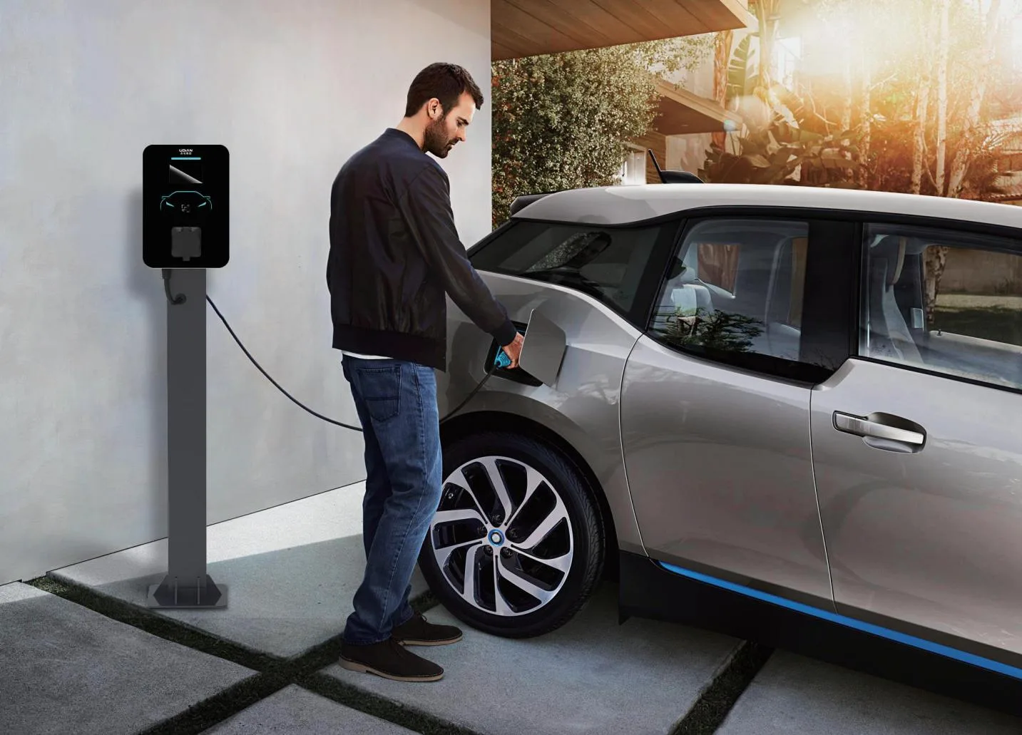 A stock image illustrating ev charger manufacturers concepts