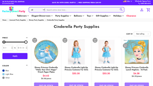 Factory Direct Party - Cinderella Party Supplies