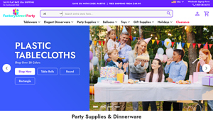 Factory Direct Party - Plastic Tableware and Covers