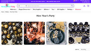 Factory Direct Party - New Year's Themed Supplies