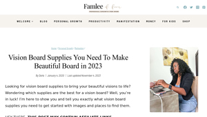 Famlee of Four - Vision Board Essentials