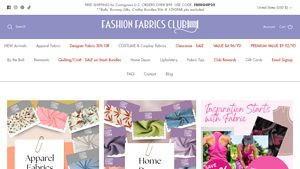 Fashion Fabrics Club - Wide Variety of Fabrics