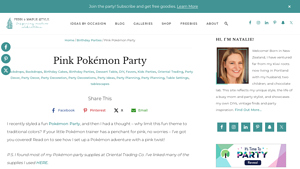 Fernand Maple - Pink Pokémon Party Supplies